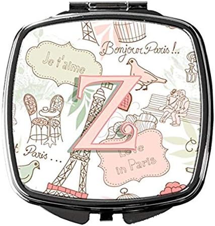 Caroline Kincsek CJ2002-ZSCM Levelet Z Szerelem Párizsban Rózsaszín Kompakt Tükör, Dekoratív Utazási Smink
