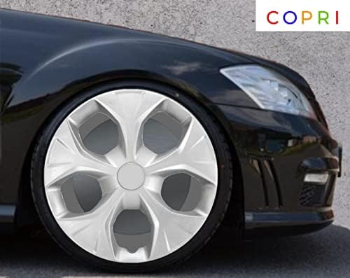 Copri Készlet 4 Kerék Fedezze 15 Coll Ezüst Dísztárcsa Snap-On Illik Opel/Vauxhall