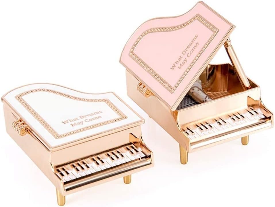 LUVADU Zenei Ajándékok Mini Piano Music Box Alufelni Szimuláció Mechanizmus Felhúzható Zenélő Doboz Ajándék