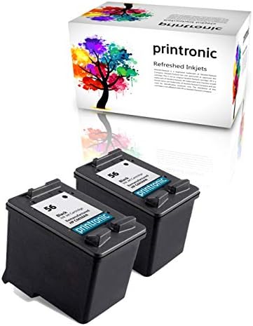 Printronic Utángyártott Tintapatron Csere 2 Csomag HP 56 a Deskjet 5850 9650 OfficeJet 4110 5505 PhotoSmart
