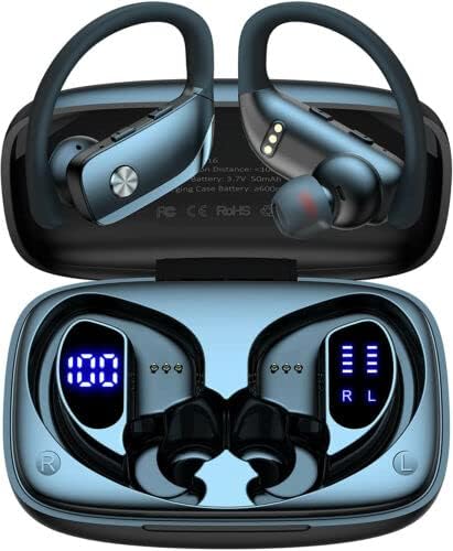 Vezeték nélküli Fülhallgató, Bluetooth Fejhallgató Futó Bluetooth 5.1 Fejhallgató, Mikrofon, Vezeték nélküli