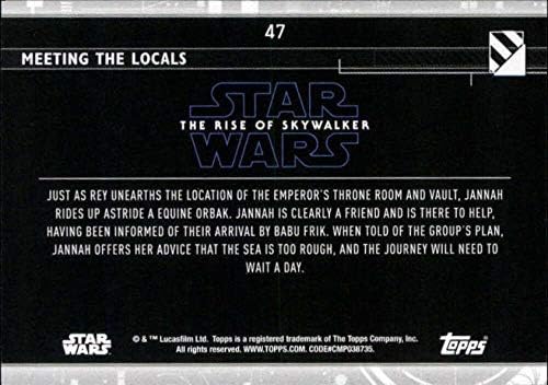2020 Topps Star Wars A Rise of Skywalker Sorozat 2 Kék 47 Találkozó a Helyiek Trading Card