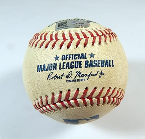 2021 Seattle Mariners Col Sziklás Játék Használt Fehér Baseball Jake Bauer Egyetlen 4 - Játék Használt