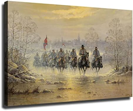 Konföderációs Hadsereg Lovasság polgárháború Poszter Vászon Festmény, Poszterek, Nyomatok, Wall Art Képek