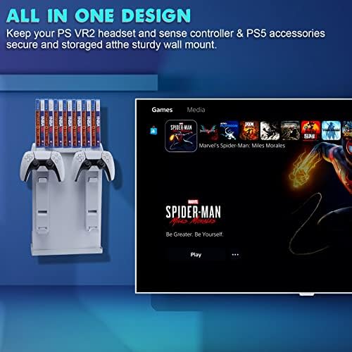 PSVR2 PS5 Fali Készlet, PlayStaion5 Konzol Függőleges Állvány Kiegészítők Érintőképernyős Irányítók Birtokosai,