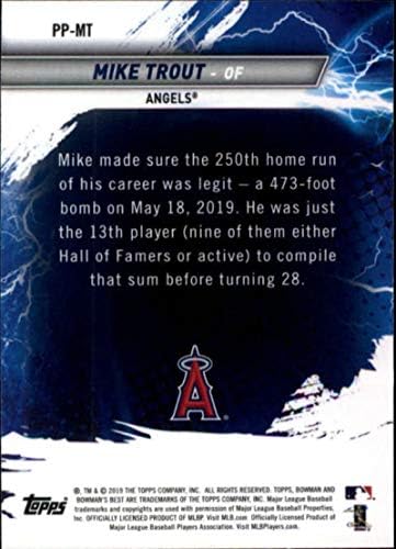 2019 Bowman Legjobb Teljesítmény Gyártók Refraktor PP-MT Mike Pisztráng Los Angeles az Angyalok MLB Baseball