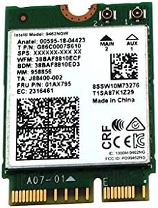 Intel 9462NGW kétsávos Wireless-AC 9462 CNVio M. 2 802.11 ac WLAN-Bluetooth-5.1 WiFi Kártya SW10M73276