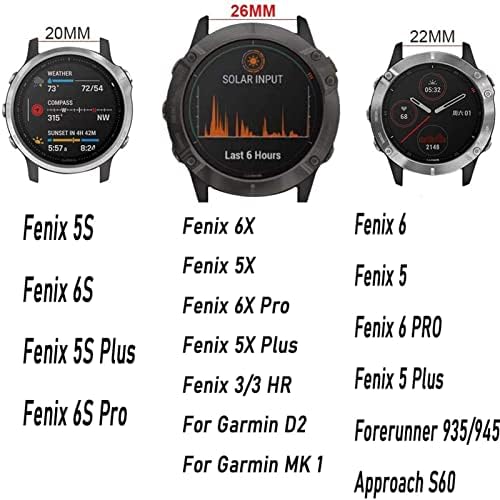 26 22 20 MM Watchband Szíj, a Garmin Fenix 7 7 X 7-ES Watch gyorskioldó Szilikon Easyfit Csukló Heveder