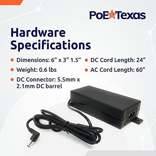 PoE Texas 48v Tápegység - 48 V 60 Watt AC-DC Tápegység Power Over Ethernet, PoE Injektor, Adapter, Splitter,