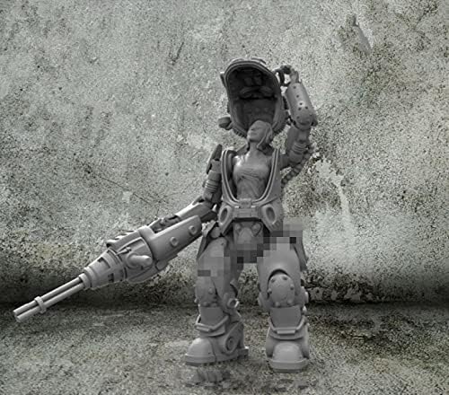 Gl-Haza 1/24 75mm sci-fi Mechanikus mech Harcos nők Gyanta Modell kit Történelmi háborús Téma összeszerelt
