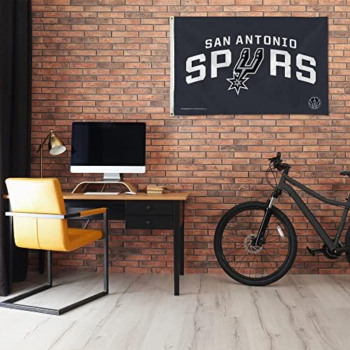Rico Iparágak NBA-s San Antonio Spurs Zászló 3 x 5' Szürke Zászló Zászló - Egyoldalas - Beltéri vagy Kültéri