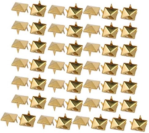 Új Lon0167 50pcs 10mm Négyzet Alakú Papír Brad Kötőelemek Arany Hang Scrapbooking DIY Kézműves(50 stücke