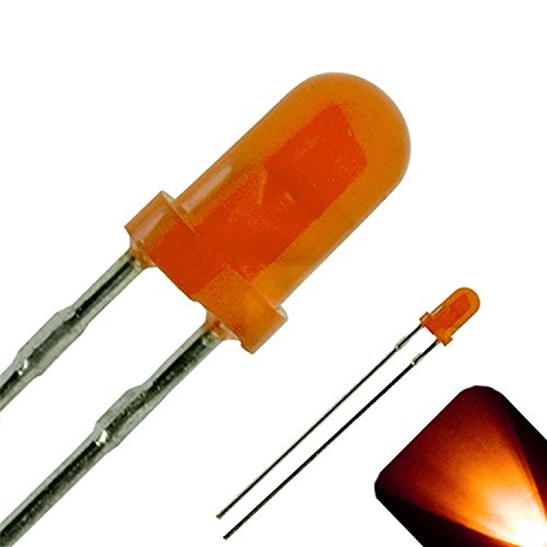 3mm Kerek Felső Szórt Sárga/Narancssárga LED - Ultra Fényes (Csomag 10)
