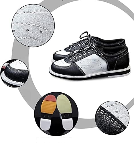 GEMECI Bowling Cipő a Nők Férfiak Fekete-Fehér Dualcolor Sportos Stílus Bowling Cipőt Ultrakönnyű, Légáteresztő,