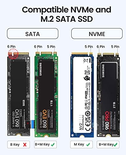 ORICO 40Gbps M. 2 NVMe SATA SSD Burkolat Adapter Szerszám nélküli, USB C 10 gbps NVME, 5Gbps NGFF PCIe