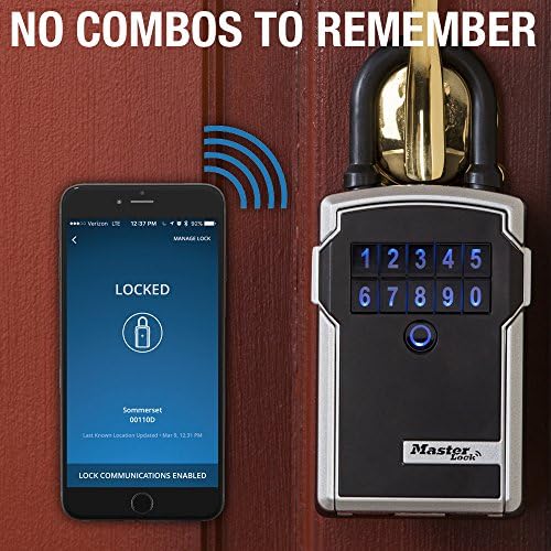 Master Lock Zár a Doboz, Hordozható Elektronikus Kulcs Biztonságos, Bluetooth iOS/Android Alkalmazás Kezelő