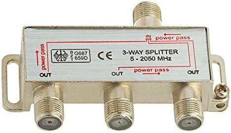 3-Way Splitter 5-2050MHz F Típusú, 10 Pack