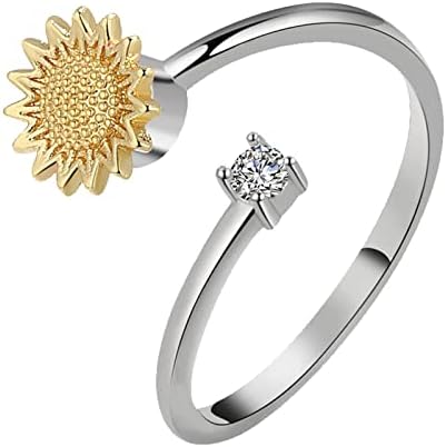 Állítható Állítható Forgó Napraforgó Gyűrű Ajándék Gyűrű Nyitvatartási Divat Gyűrű Szorongás Gyűrűk Király