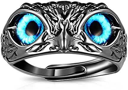 Yaomiao Démon Szeme Bagoly Gyűrű Retro Állat Nyitott Gyűrű Állítható Bagoly Gyűrű Nyitott Állat Gyűrűk