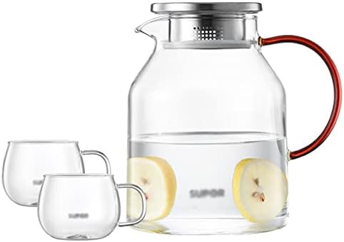 Üveg kancsó, 54 oz hűtőszekrény üveg kancsó, hideg/meleg víz kancsó, jeges kávét vagy gyümölcslevet iszik