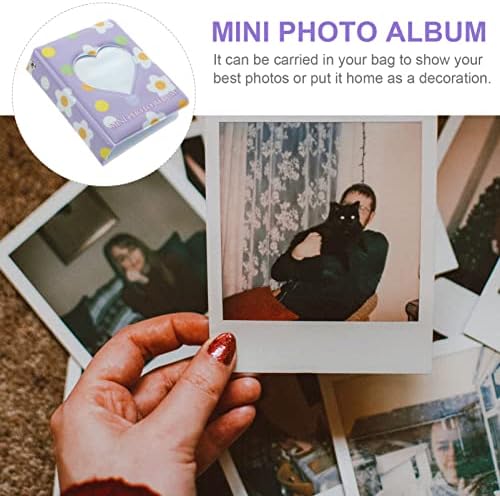 Angoily Pocket Photo Album Mini Kép Albumok Kártya Tárolási Album Üres Szív Oldalak Kártya Tartóját a