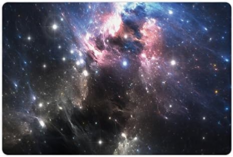 Ambesonne Csillagkép Pet-Mat az Étel, a Víz, Hatalmas Köd, Élénk Színek, Mozgás Space Supernova Futurisztikus,