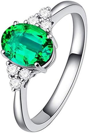 2023 Új Bevonatú Természetes Sárga Vér Gyűrű, Arany Gyémánt Női Gyűrű 18k Színes Gyűrű (Zöld, 6)