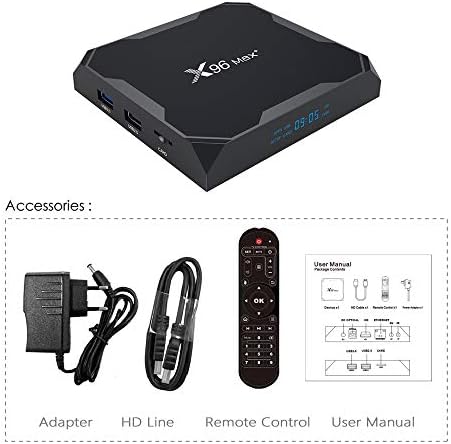 X96 Max Plusz Smart TV Box Amlogic S905X3 Android 9.0 négymagos 4G 32G 2.4 G/5G Kettős WiFi BT4.0 4K HDR
