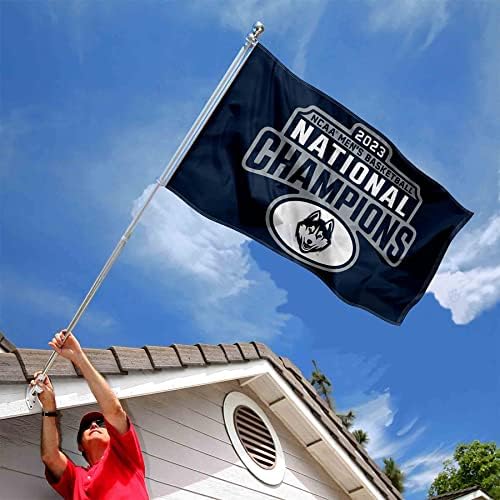 Connecticut Huskies a connecticuti egyetemre 2023 Egyetemi Kosárlabda Nemzeti Bajnokok Zászló 3x5 Banner