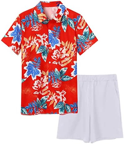 A férfiak Nyáron 2 Darab Tréningruha Férfi ruházat Nyári Divat Szabadidő Hawaii Tengerparti Nyaralás Tengerparti