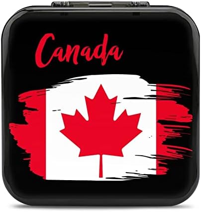 Kanadai Zászló Játék Kártya Esetben, Ütésálló Játék Kártya Birtokosa 12 Slot Védő-Tároló Doboz Kompatibilis