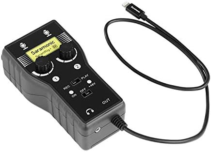 Saramonic 2-Csatorna, XLR & 6.35 mm Gitár Audio Interfész SmartRig+ Di Lightning Csatlakozó Kompatibilis
