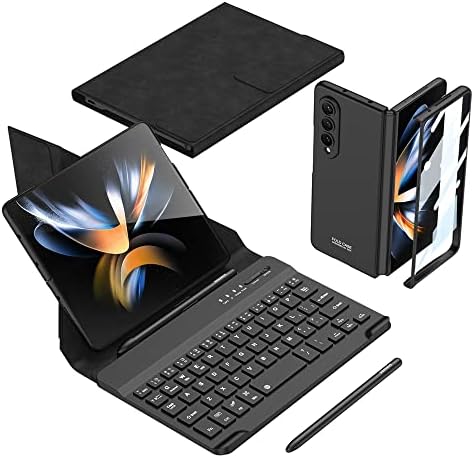 Qoosea Samsung Galaxy Z Fold 4 Bluetooth Keyboard Case, Bőr Borító (Billentyűzet Esetében + Fold 4 Esetben