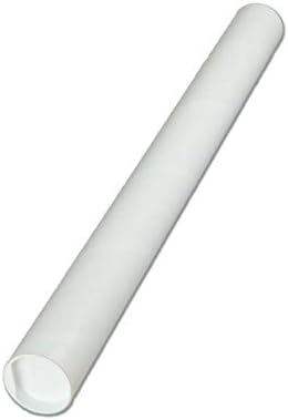 Tubeequeen Fehér Levelezési Csövek, Sapkák, 3 hüvelykes x 30 inch hasznos hossz (50 Db)
