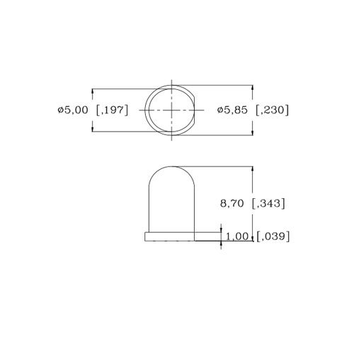 5mm 6v Pre-Vezetékes/Meleg-Puha, Fehér LED - Ultra Fényes (4v, 5v, 6v) (Csomag 10)