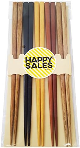Boldog Értékesítési HSCH22/S, 5 Pár Multi Color Design Japán Bambusz Evőpálcika Ajándék Szett, Mnt