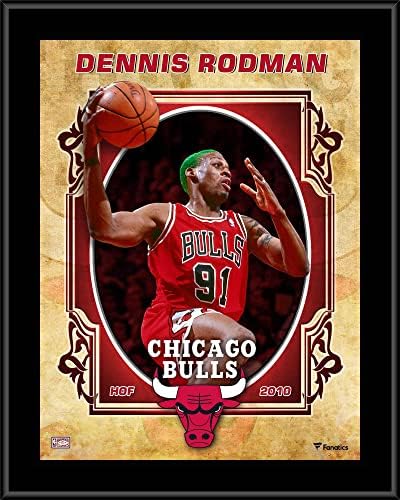 Dennis Rodman Chicago Bulls 10.5 x 13 Szublimált Keményfa Klasszikusok Játékos Emléktábla - NBA-Csapat,