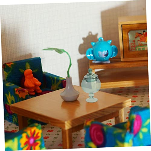 Kisangel Dekoratív Üvegekbe Ház Jar Mini Dísz Dekoráció Candy Modell a Miniatűr Üveg Apró Skála