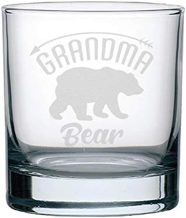Veracco Granma Medve Whiskys Üveg Vicces BirthdayGifts A Nagymama (Átlátszó, Üveg)
