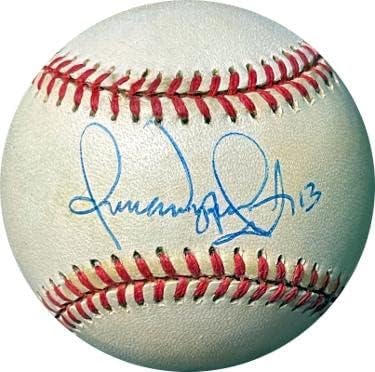 Omar Vizquel aláírt ROAL Rawlings Hivatalos Amerikai profi Baseball-Liga 13 hangon foltok - COA (Indiánok/Mariners/Óriások)