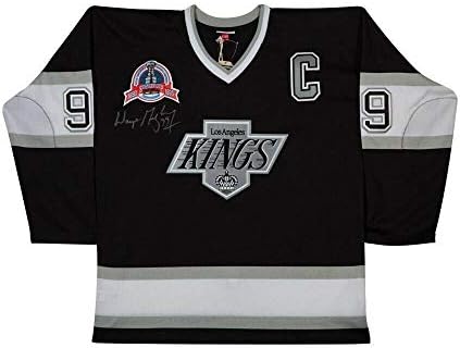 Wayne Gretzky Aláírt Dedikált 1992-93 Mitchell & Ness Jersey Királyok Fekete uda vagy - Dedikált NHL-Mezek