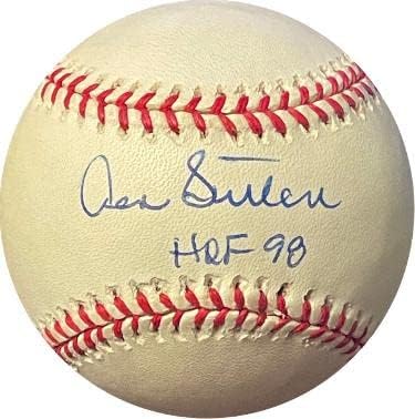 Ne Sutton aláírt RONL Rawlings Hivatalos Nemzeti League Baseball HOF 98 kisebb hang - COA (Dodgers/Astros/Brewers)