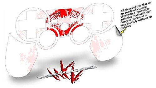 WraptorSkinz Nagy Puszit Vörös Ajkak a Fehér Matrica Stílusú Bőr kompatibilis Sony PS3 Controller (VEZÉRLŐ